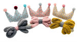 Set de Broche de Corona con Moño de Estambre