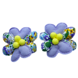 Juego de 2 broches mariposa y flor