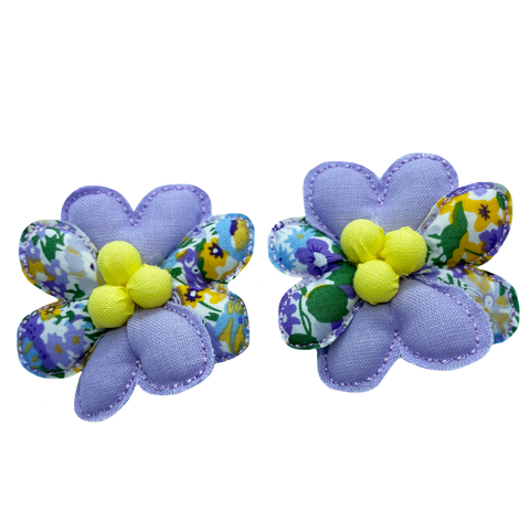 Juego de 2 broches mariposa y flor
