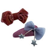 Juego de Broche de Terciopelo con Cuca con Moñito