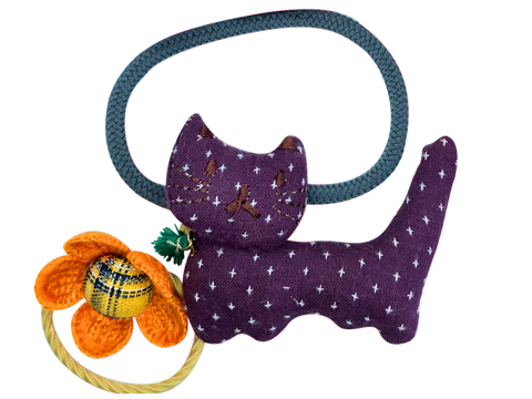 Juego de Liga de Gato con Flor