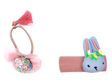 Set de Broche de Conejo con Liga de Flores