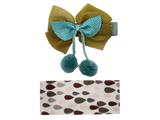 Set de Moño con Broche Forrado de Gotas