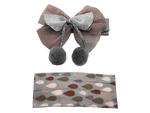 Set de Moño con Broche Forrado de Gotas