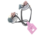 Juego de Ligas con Mini Cabeza de Osito y Botón