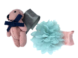 Set 2 Broches Osito con Flor de Tul