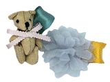 Set 2 Broches Osito con Flor de Tul