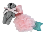 Set 2 Broches Osito con Flor de Tul