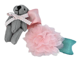 Set 2 Broches Osito con Flor de Tul
